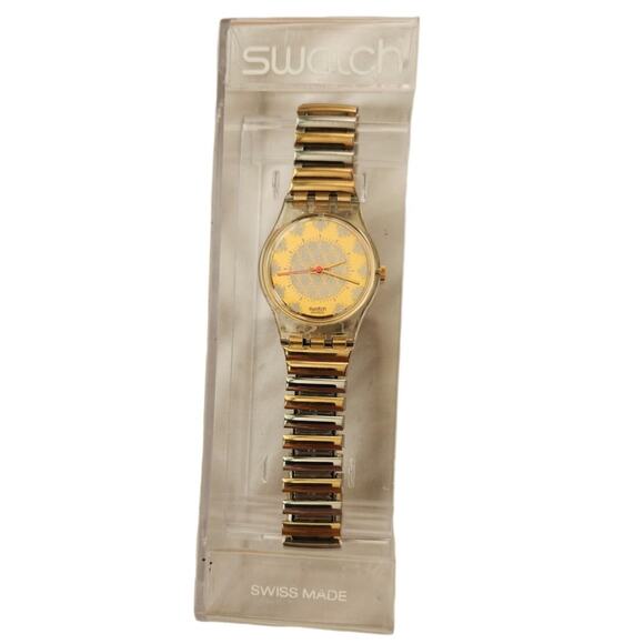 Vintage Swatch lady watch "Perlage" LK133. New old stock in box with flex band - Picture 3 of 8